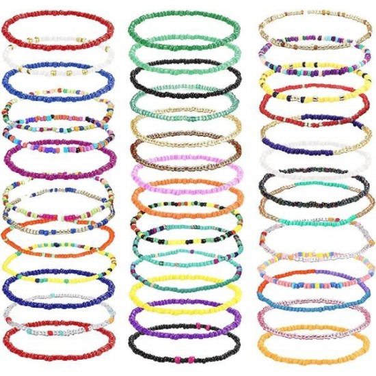 40Pcs African Waist Beads Chain Layered Belly Body Chain Beach Waist Body Accessories For Women Weight Loss